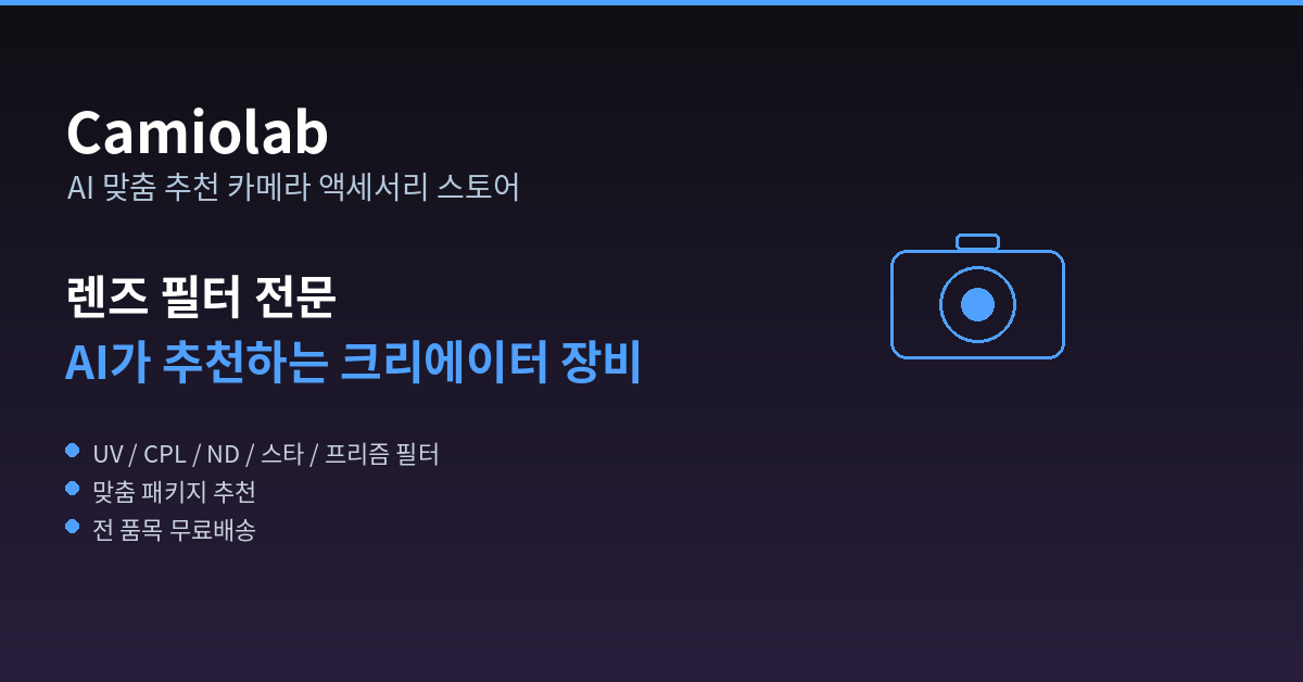 CPL 서클라 편광 필터 67mm 반사 제거 하늘 강조